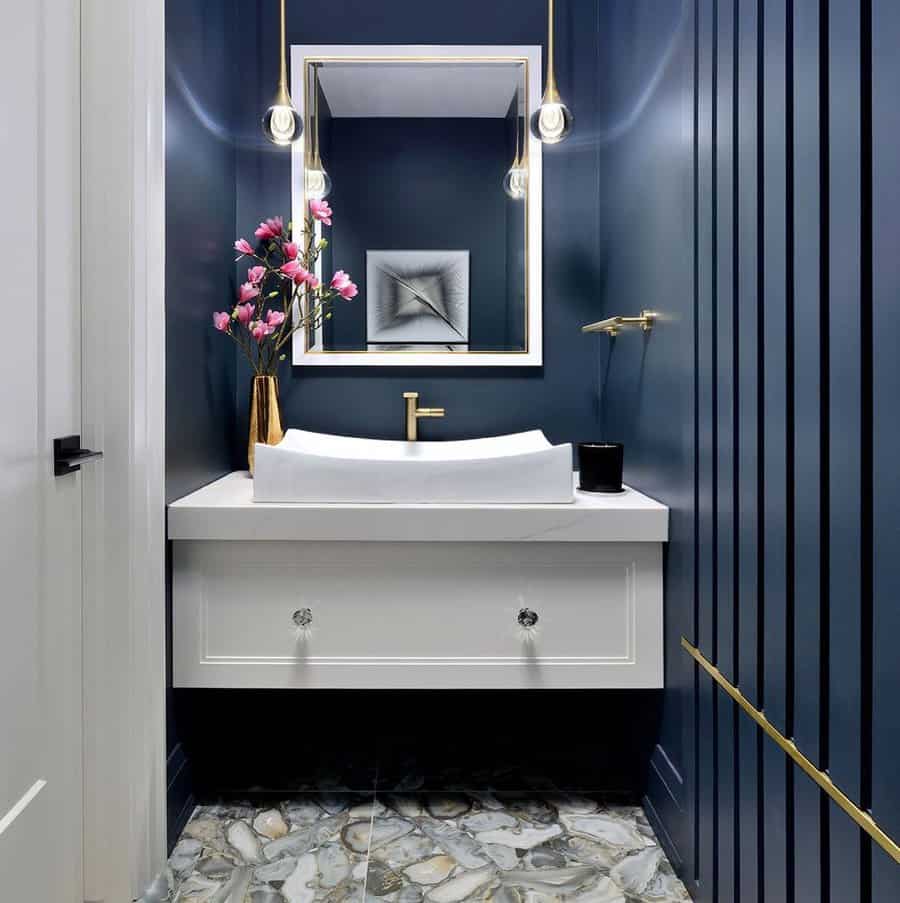 Color Powder Room Ideas Dizehgroup