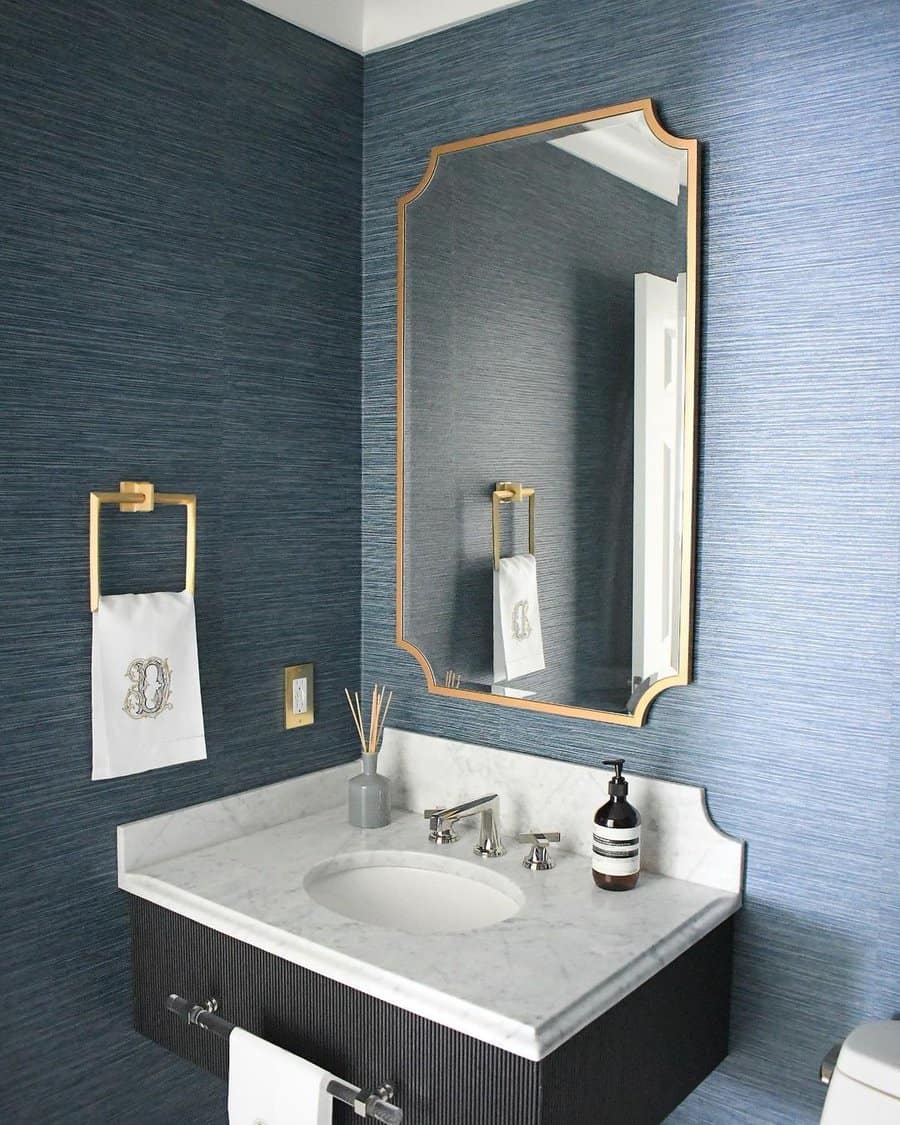 Color Powder Room Ideas Kmddesignsnj