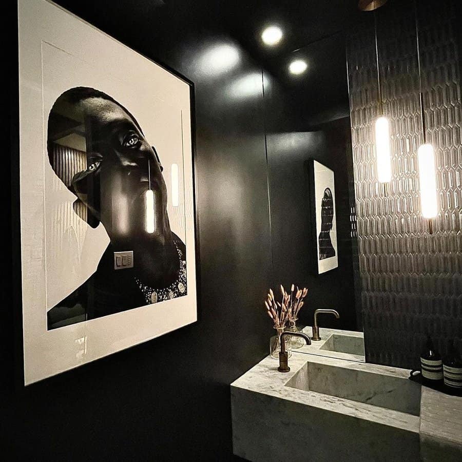 Dark Powder Room Ideas Chuonc