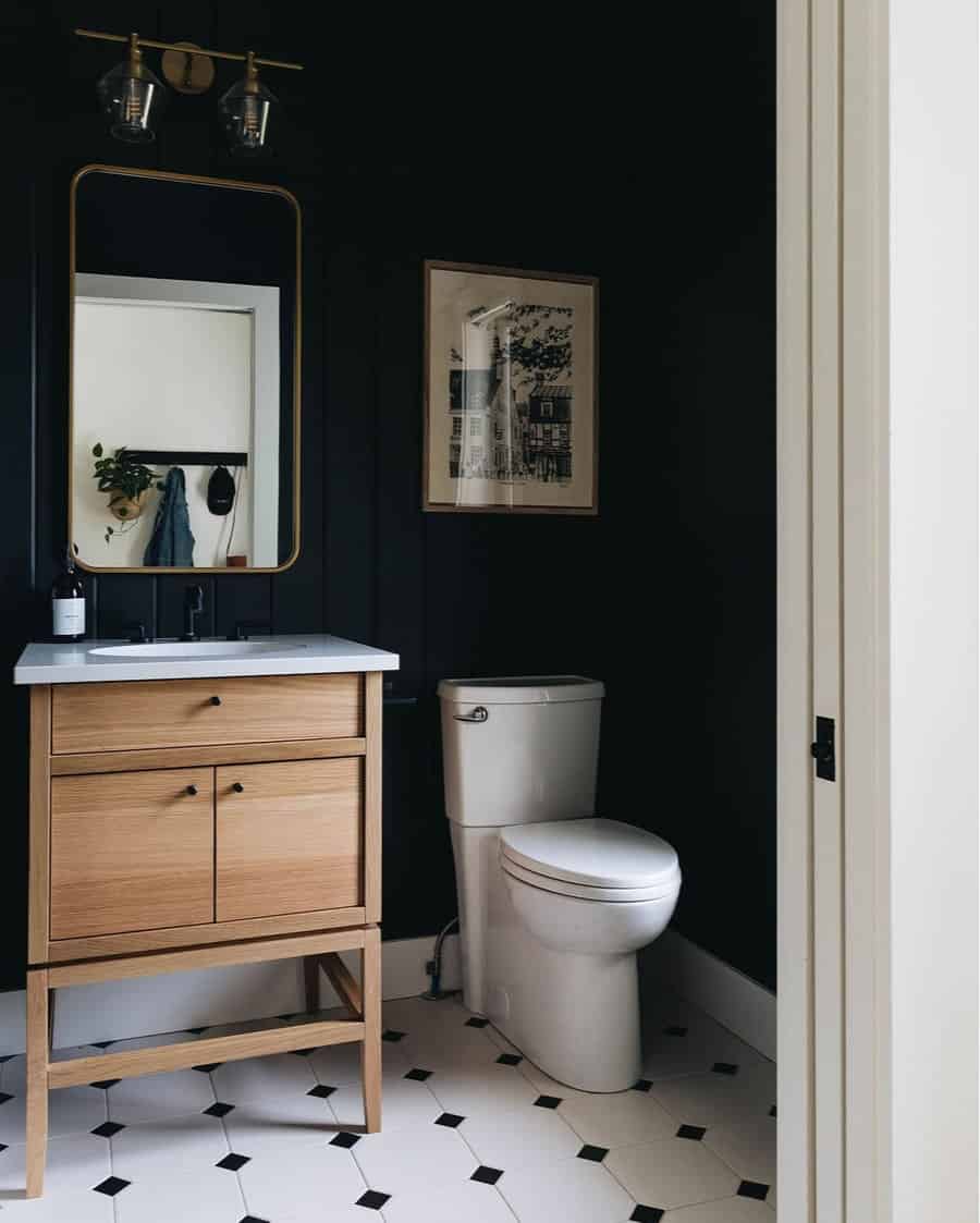 Dark Powder Room Ideas Cmpg Design Construction