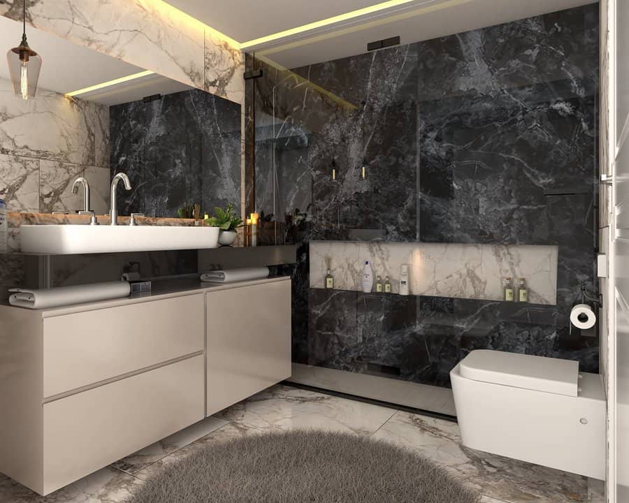 Marble Bathroom Wall Ideas Opamimarlik