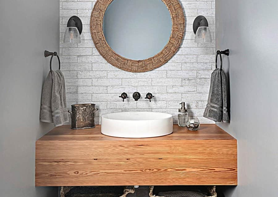 Rustic Powder Room Ideas Srfinehomebuilders