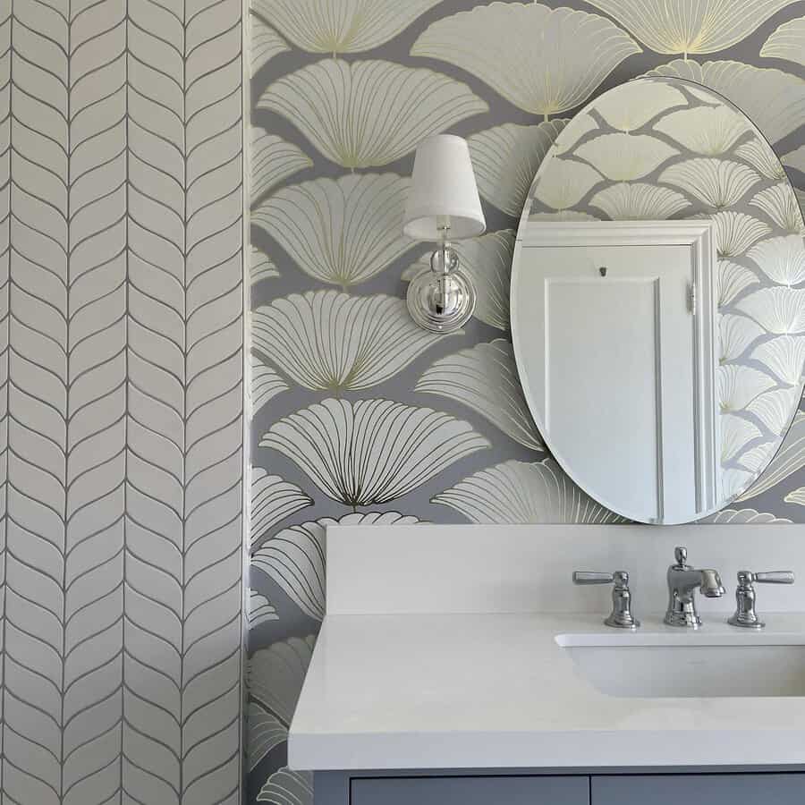 Wallpaper Bathroom Wall Ideas Moliemalone