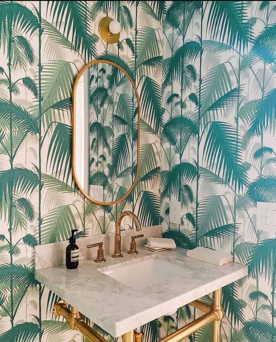 Wallpaper Powder Room Ideas Popixdesigns