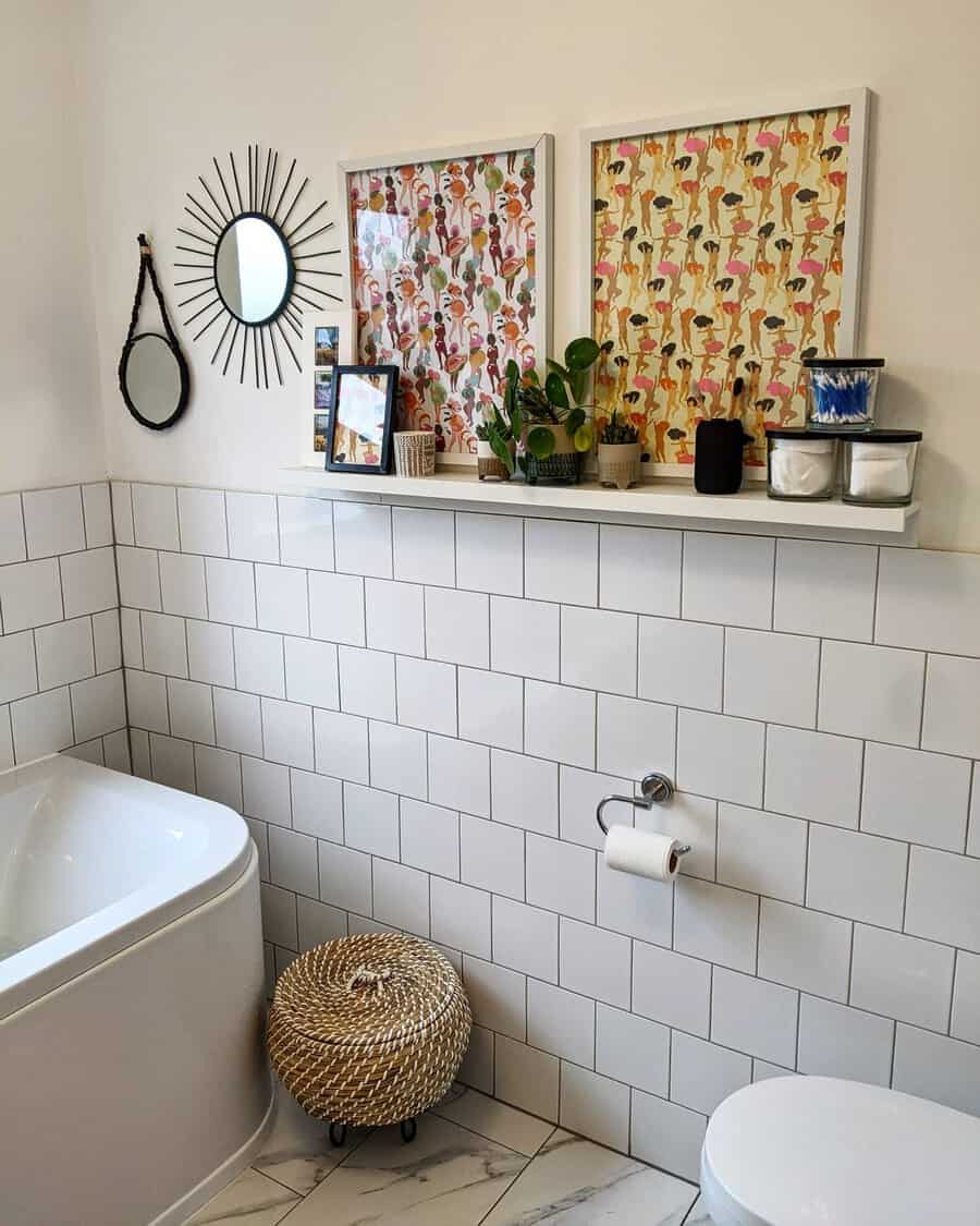 White Bathroom Wall Ideas Itsgoodtobehome At