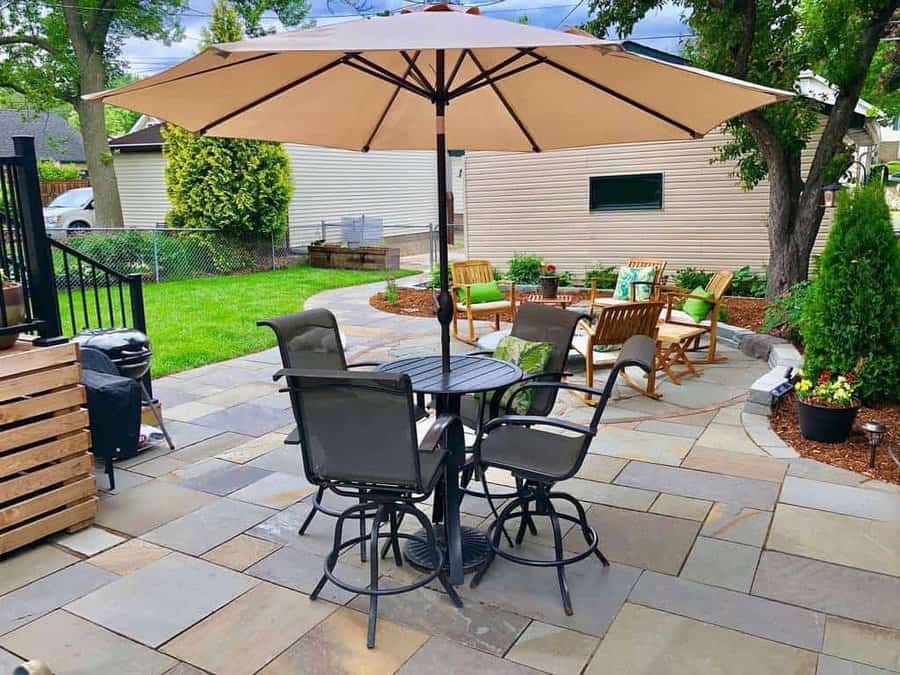 Paved Patio Small Backyard Patio Ideas Stonearchlandscapes